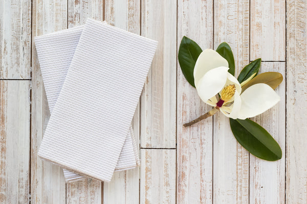 Seersucker Cloth Napkins, set of eight