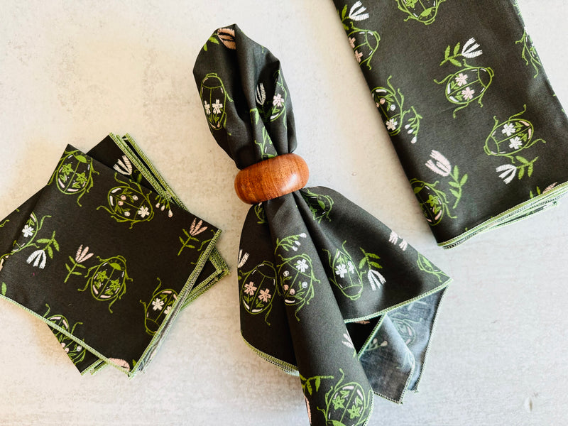 June Bugs Cloth Napkins, set of four