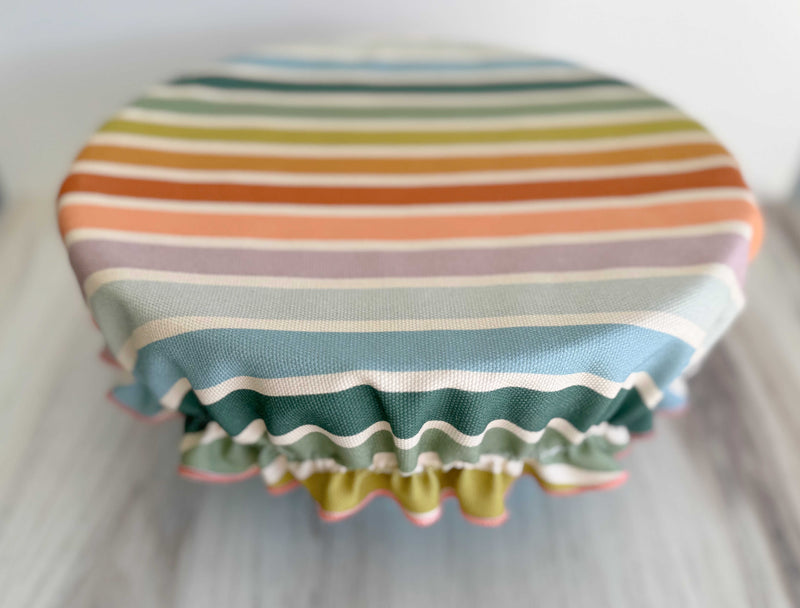 Reusable Bowl Cover- Beach Chair Stripes