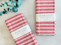 Candy Cane Stripe Cloth Napkins, set of four