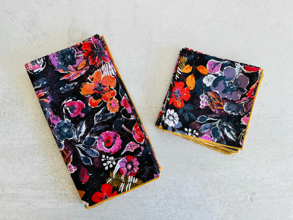 Harvest Floral Cloth Napkins, set of four