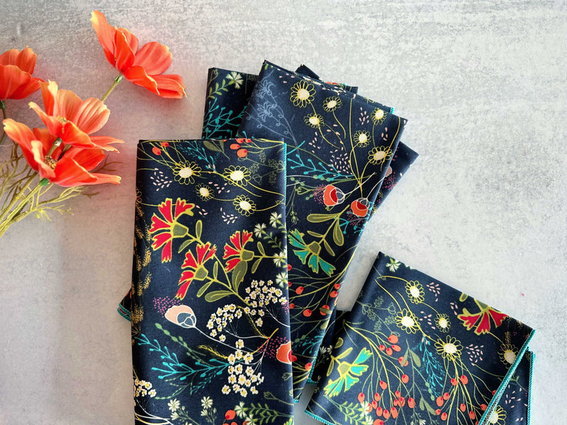 Pretty Peacock Cloth Napkins, set of four – Dot and Army