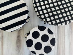 Black Pattern Mix Up Bowl Covers, set of three