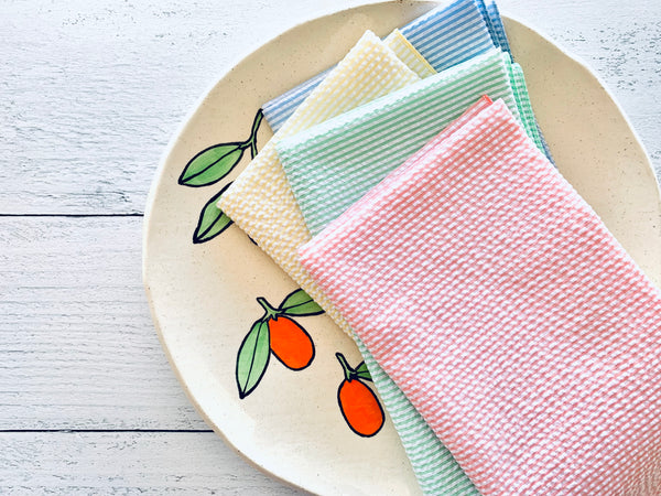 Cotton Crinkle Cloth Napkins, set of four – Dot and Army