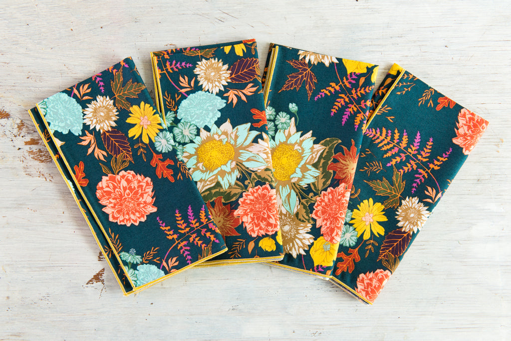 Sunset Floral Cloth Napkins, set of four – Dot and Army